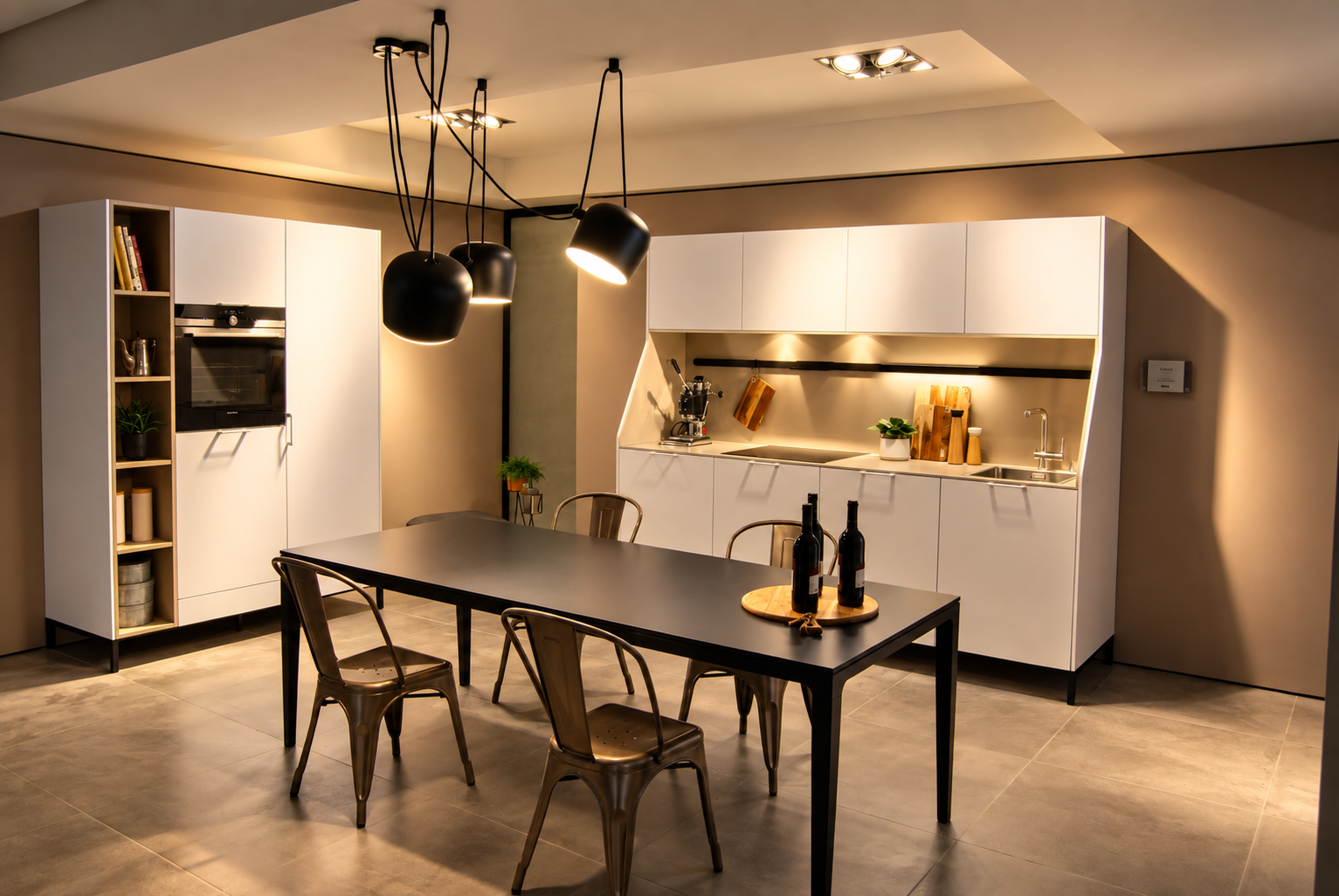 Moderne Einbauküche mit Kochinsel, individuelle Küchenplanung im Küchenstudio Manus Rodgau